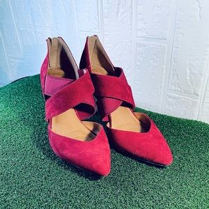 Corso Como Suede Red Heels